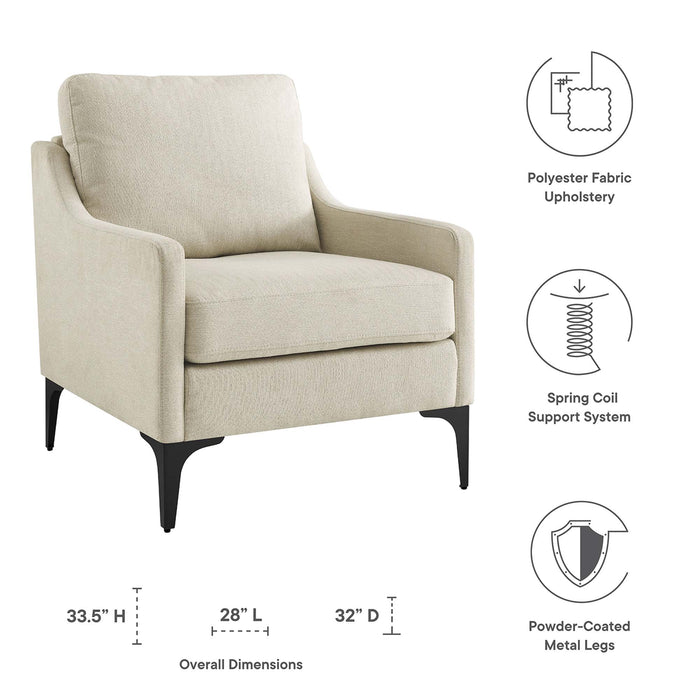 Corland Upholstered Fabric Armchair