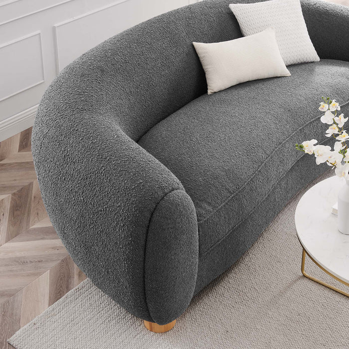 Abundant Boucle Upholstered Fabric Sofa