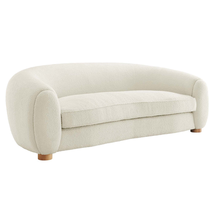 Abundant Boucle Upholstered Fabric Sofa