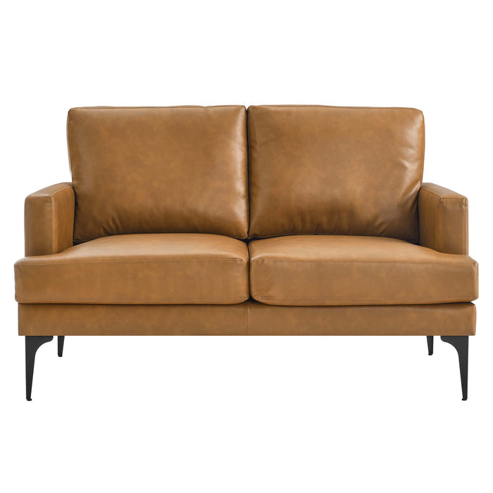 Evermore Vegan Leather Loveseat