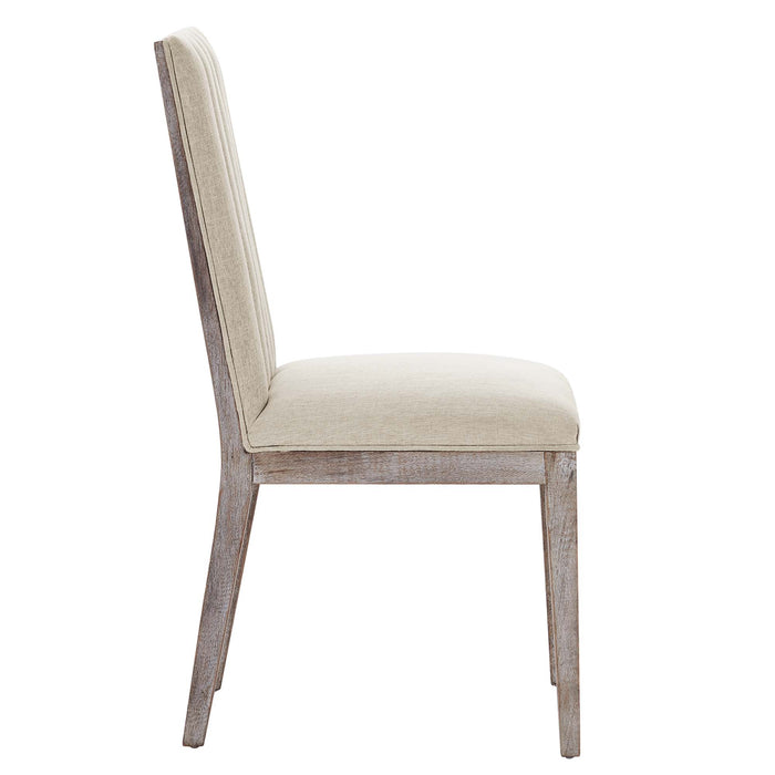 Maisonette French Vintage Tufted Fabric Fabric Dining Side Chair