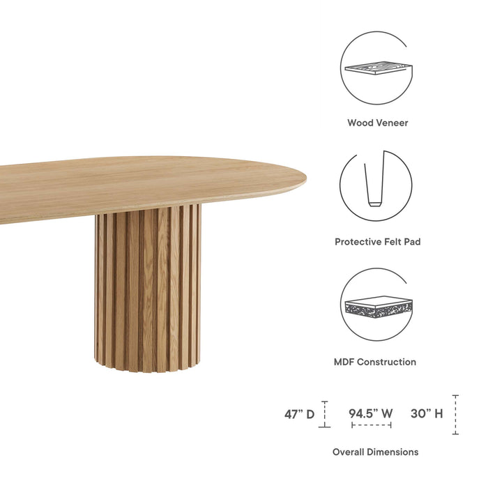 Senja 95" Oval Dining Table