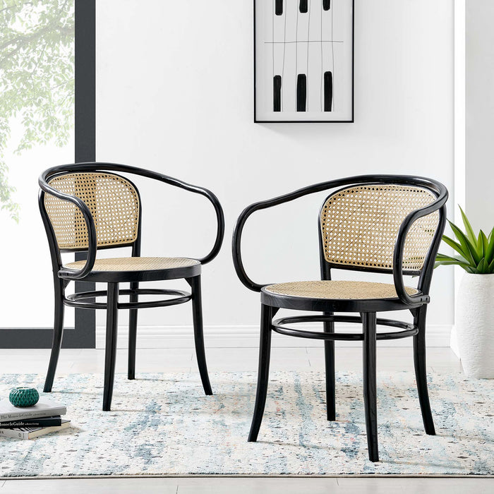 Oliana Wood Dining Armchair Set of 2