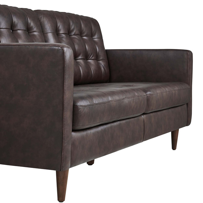 Exalt Tufted Leather Sofa