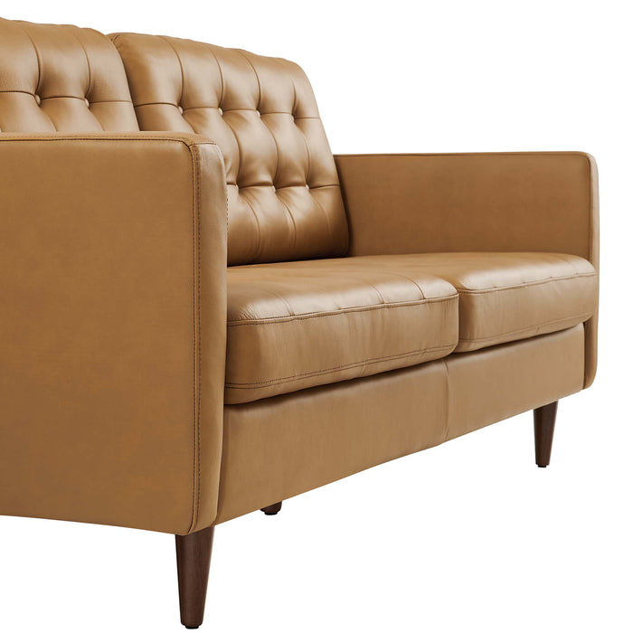 Exalt Tufted Leather Sofa