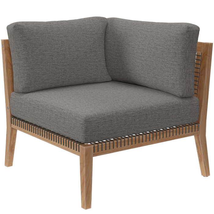 Clearwater Outdoor Patio Teak Wood Loveseat