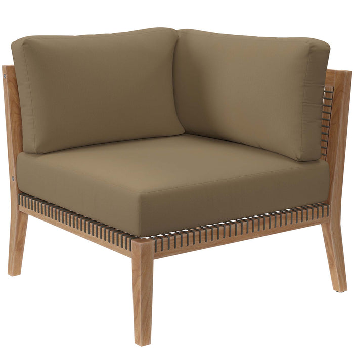 Clearwater Outdoor Patio Teak Wood Loveseat