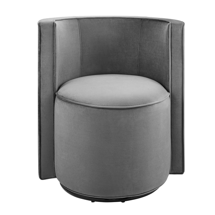 Della Performance Velvet Fabric Swivel Chair