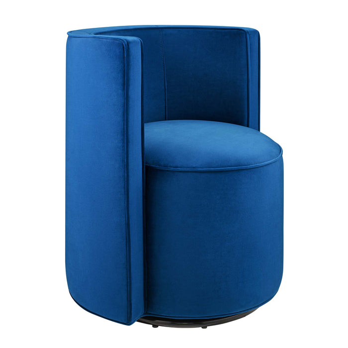 Della Performance Velvet Fabric Swivel Chair