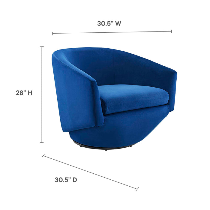 Series Performance Velvet Fabric Swivel Chair