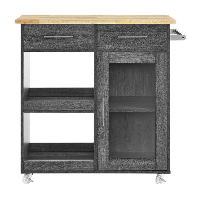 Culinary Kitchen Cart With Towel Bar