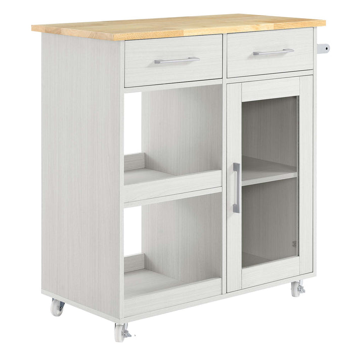 Culinary Kitchen Cart With Towel Bar