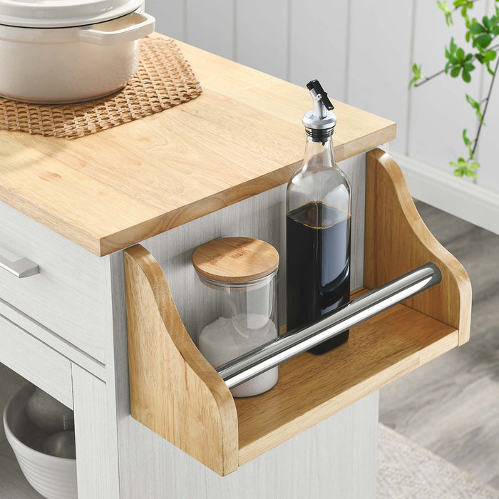 Culinary Kitchen Cart With Spice Rack