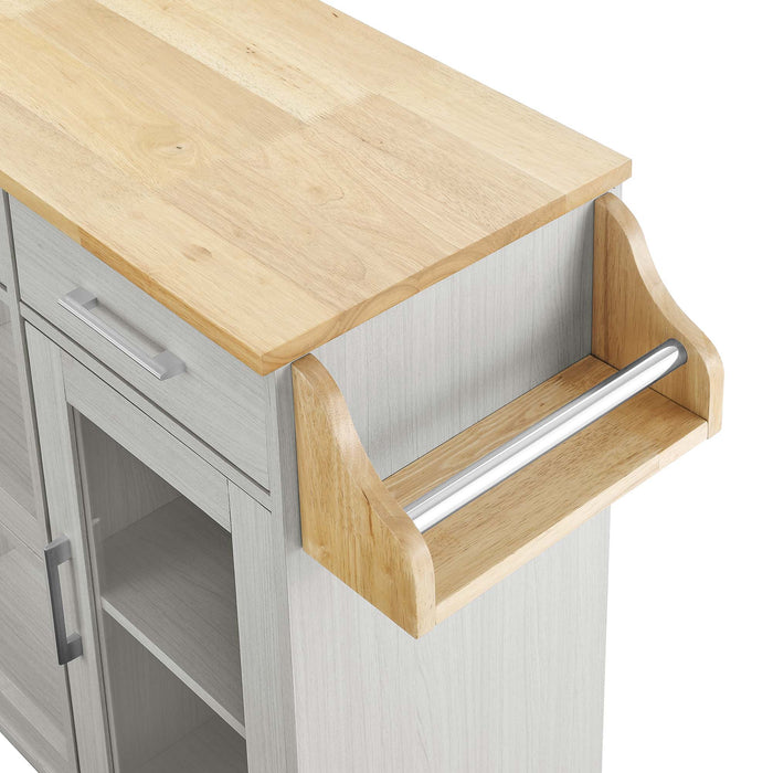 Culinary Kitchen Cart With Spice Rack