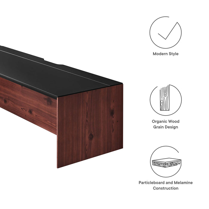 Kinetic 49" Wall-Mount Office Desk With Cabinet and Shelf