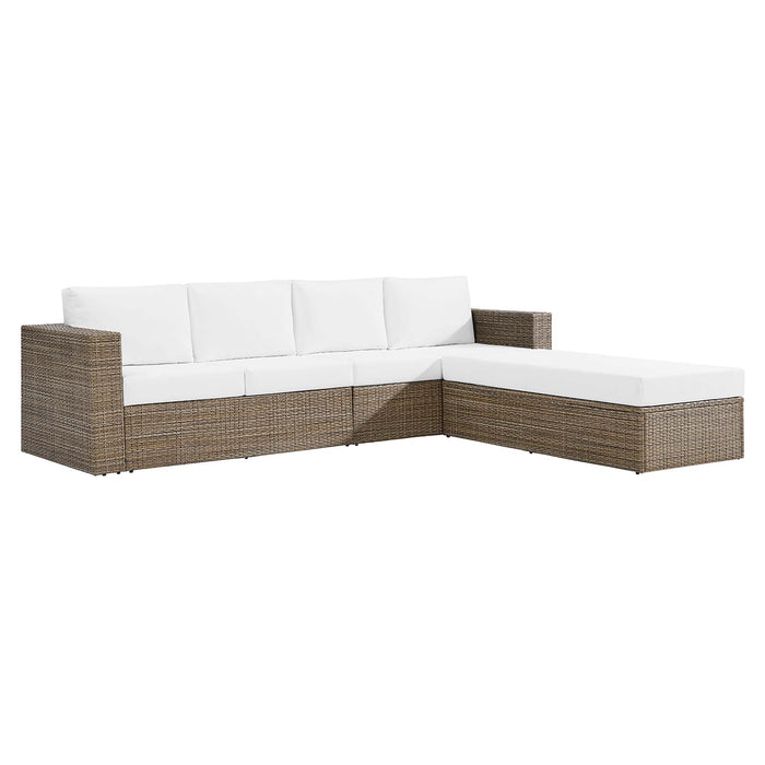 Convene Outdoor Patio Sectional Sofa and Ottoman Set