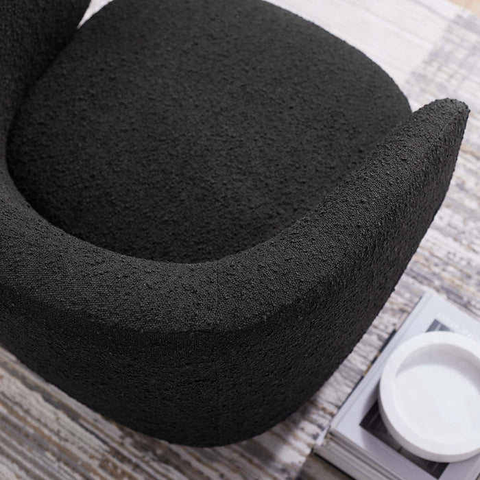 Celestia Boucle Fabric Swivel Chair