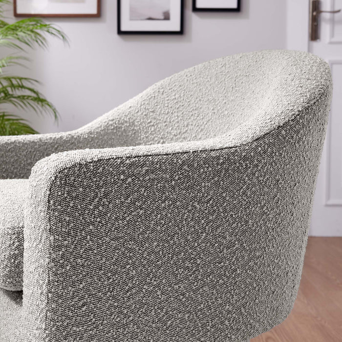 Astral Boucle Fabric Swivel Chair