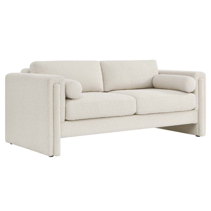 Visible Boucle Fabric Sofa