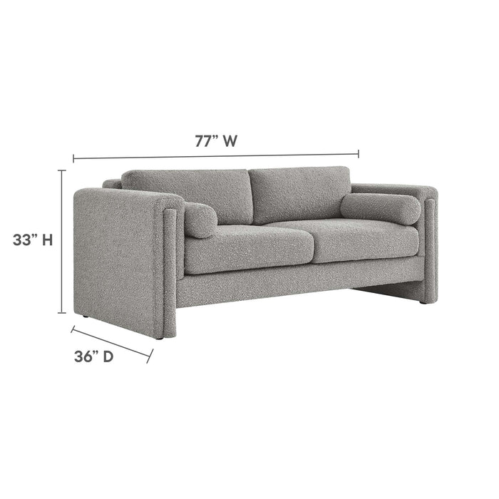 Visible Boucle Fabric Sofa