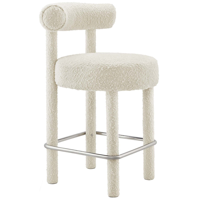 Toulouse Boucle Fabric Counter Stool