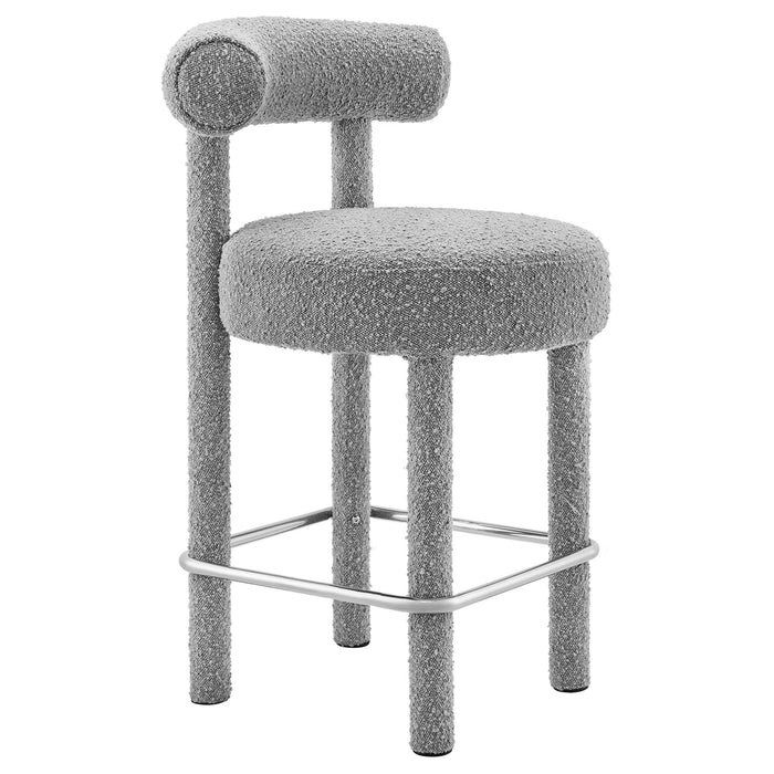 Toulouse Boucle Fabric Counter Stool