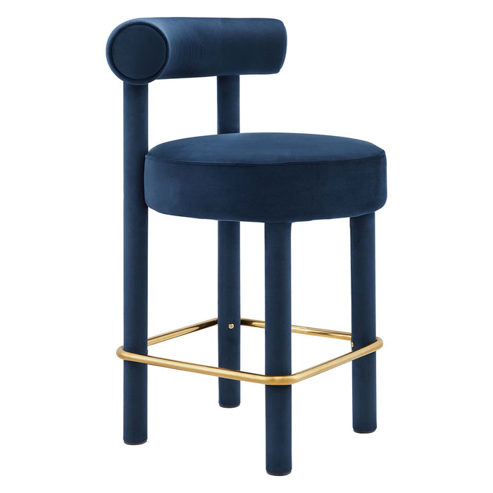 Toulouse Performance Velvet Counter Stool