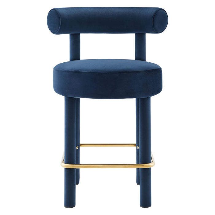 Toulouse Performance Velvet Counter Stool