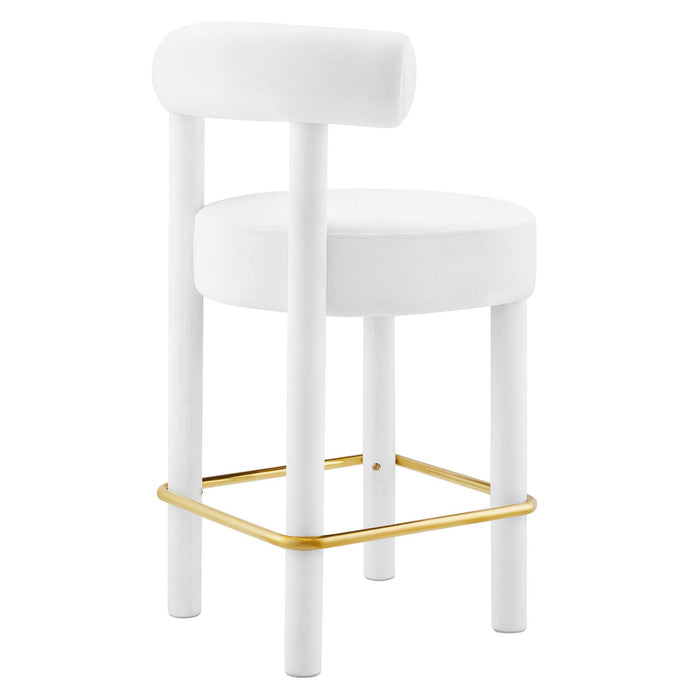 Toulouse Performance Velvet Counter Stool