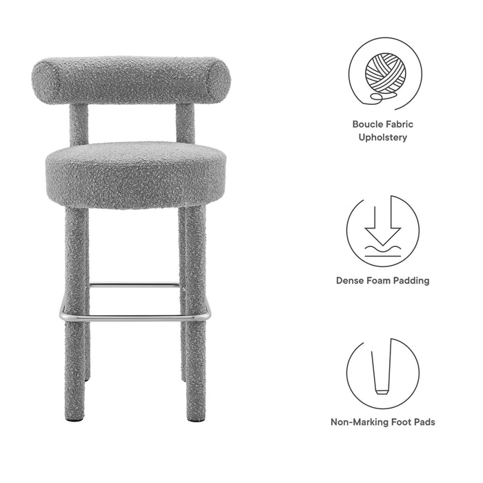 Toulouse Boucle Fabric Bar Stool