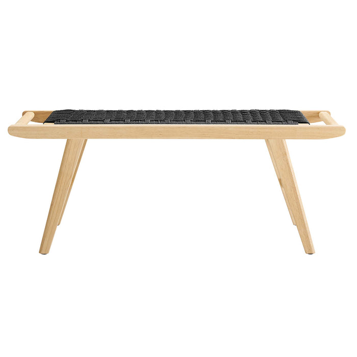 Saoirse 47" Wove Rope Wood Bench