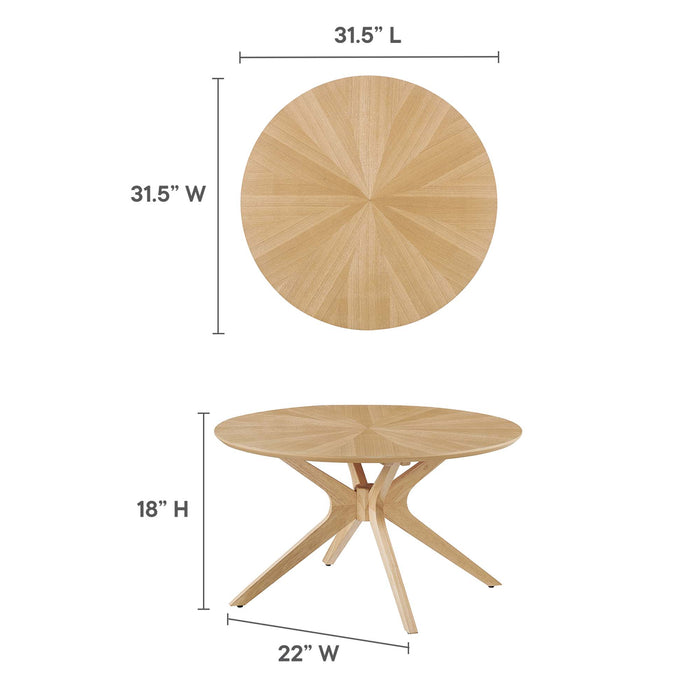 Crossroads Round Wood Coffee Table