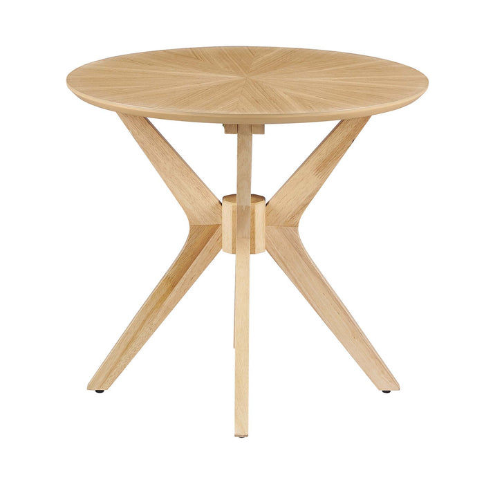 Crossroads 24” Round Wood Side Table