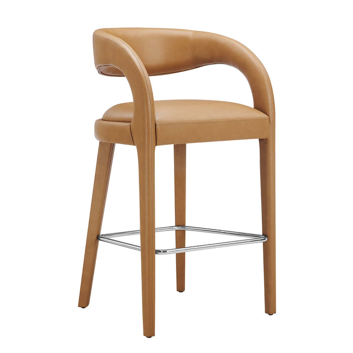 Pinnacle Vegan Leather Bar Stool Set of Two