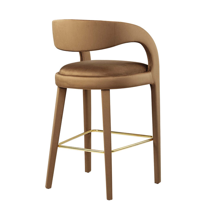 Pinnacle Performance Velvet Bar Stool Set of Two