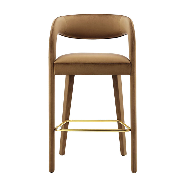 Pinnacle Performance Velvet Bar Stool Set of Two