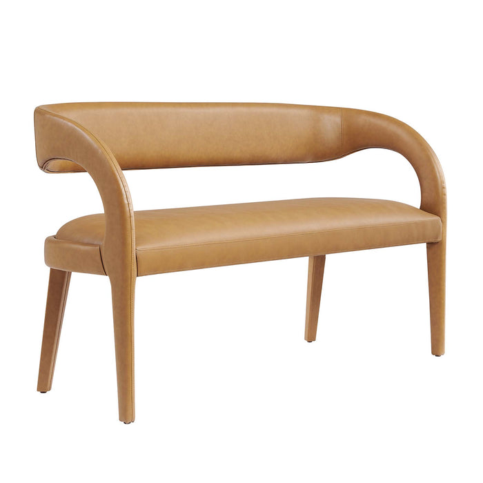 Pinnacle Vegan Leather Accent Bench