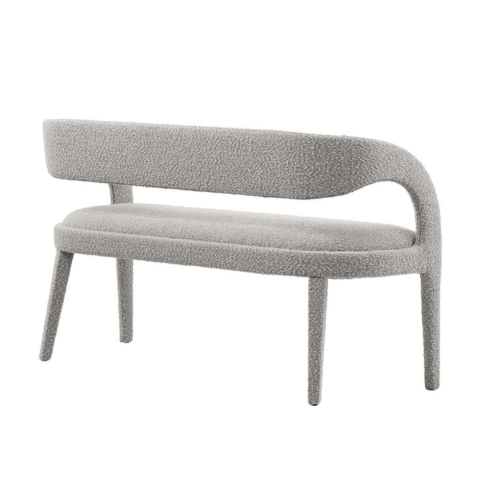 Pinnacle Boucle Fabric Accent Bench