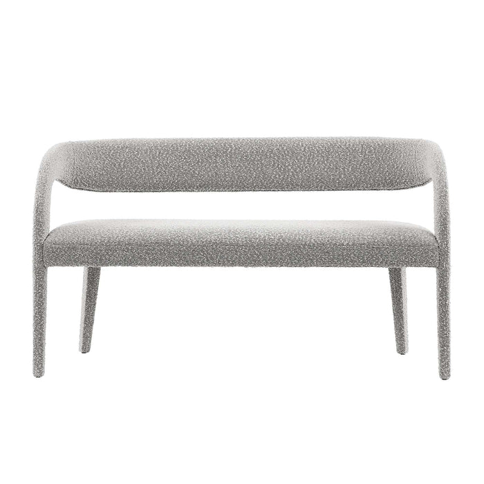 Pinnacle Boucle Fabric Accent Bench