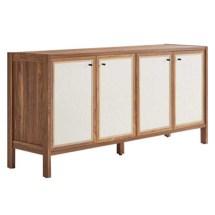 Capri 65" Wood Grain Sideboard Storage Cabinet