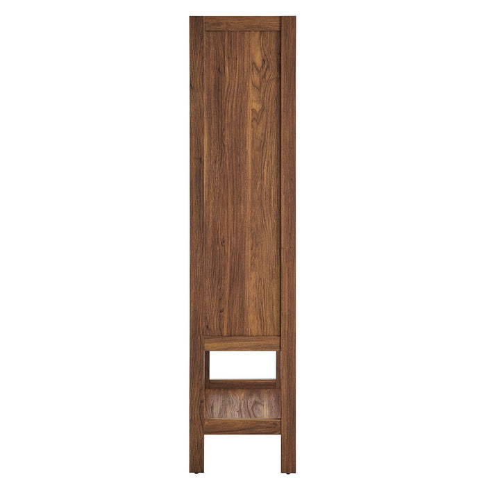 Capri Tall Wood Grain Standing Storage Cabinet