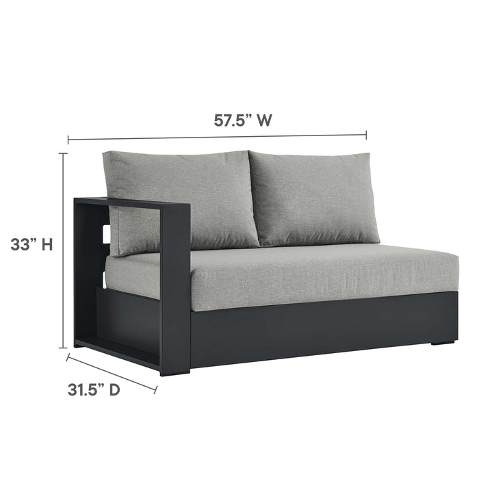 Tahoe Outdoor Patio Powder-Coated Aluminum Modular Left-Facing Loveseat