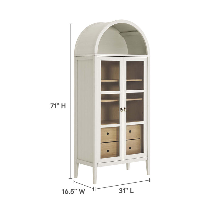 Nolan Tall Arched Storage Display Cabinet