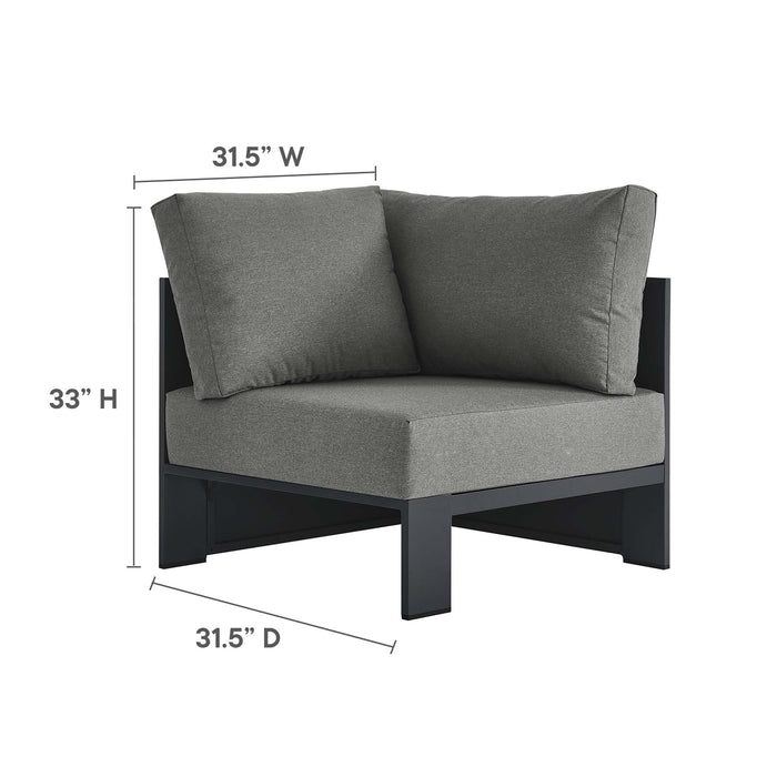 Tahoe Outdoor Patio Powder-Coated Aluminum 3-Piece Sectional Sofa Set