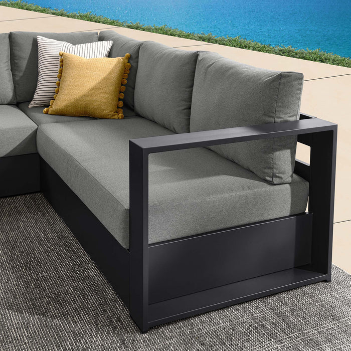 Tahoe Outdoor Patio Powder-Coated Aluminum 3-Piece Sectional Sofa Set