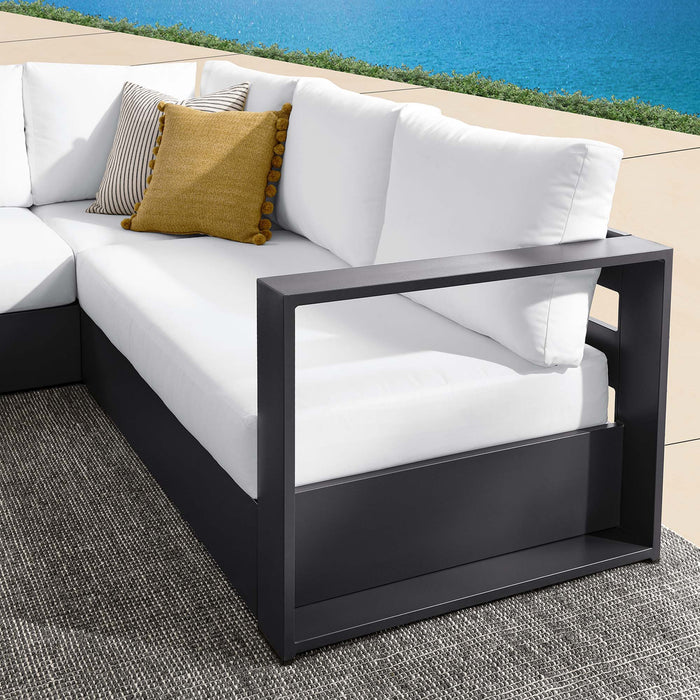 Tahoe Outdoor Patio Powder-Coated Aluminum 3-Piece Sectional Sofa Set