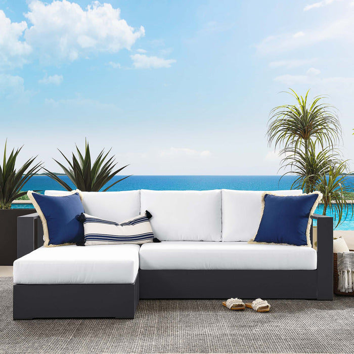 Tahoe Outdoor Patio Powder-Coated Aluminum 2-Piece Left-Facing Chaise Sectional Sofa Set