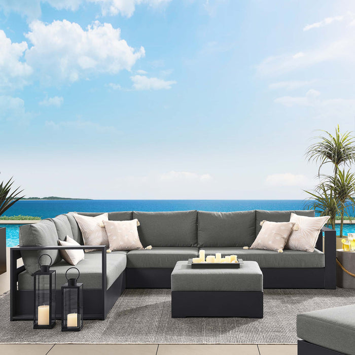 Tahoe Outdoor Patio Powder-Coated Aluminum 5-Piece Sectional Sofa Set