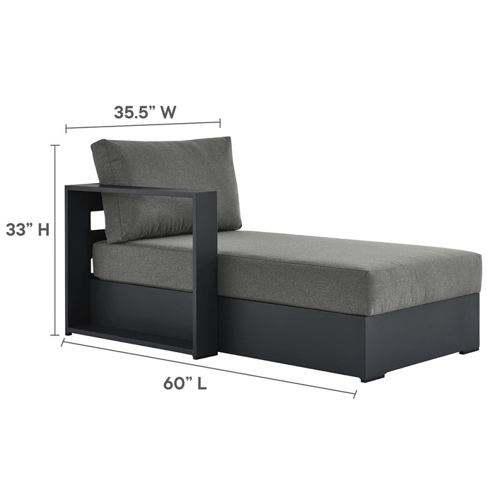 Tahoe Outdoor Patio Powder-Coated Aluminum 4-Piece Sectional Sofa Set