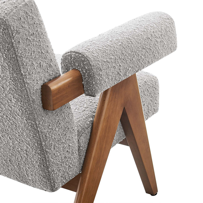 Lyra Boucle Fabric Armchair - Set of 2